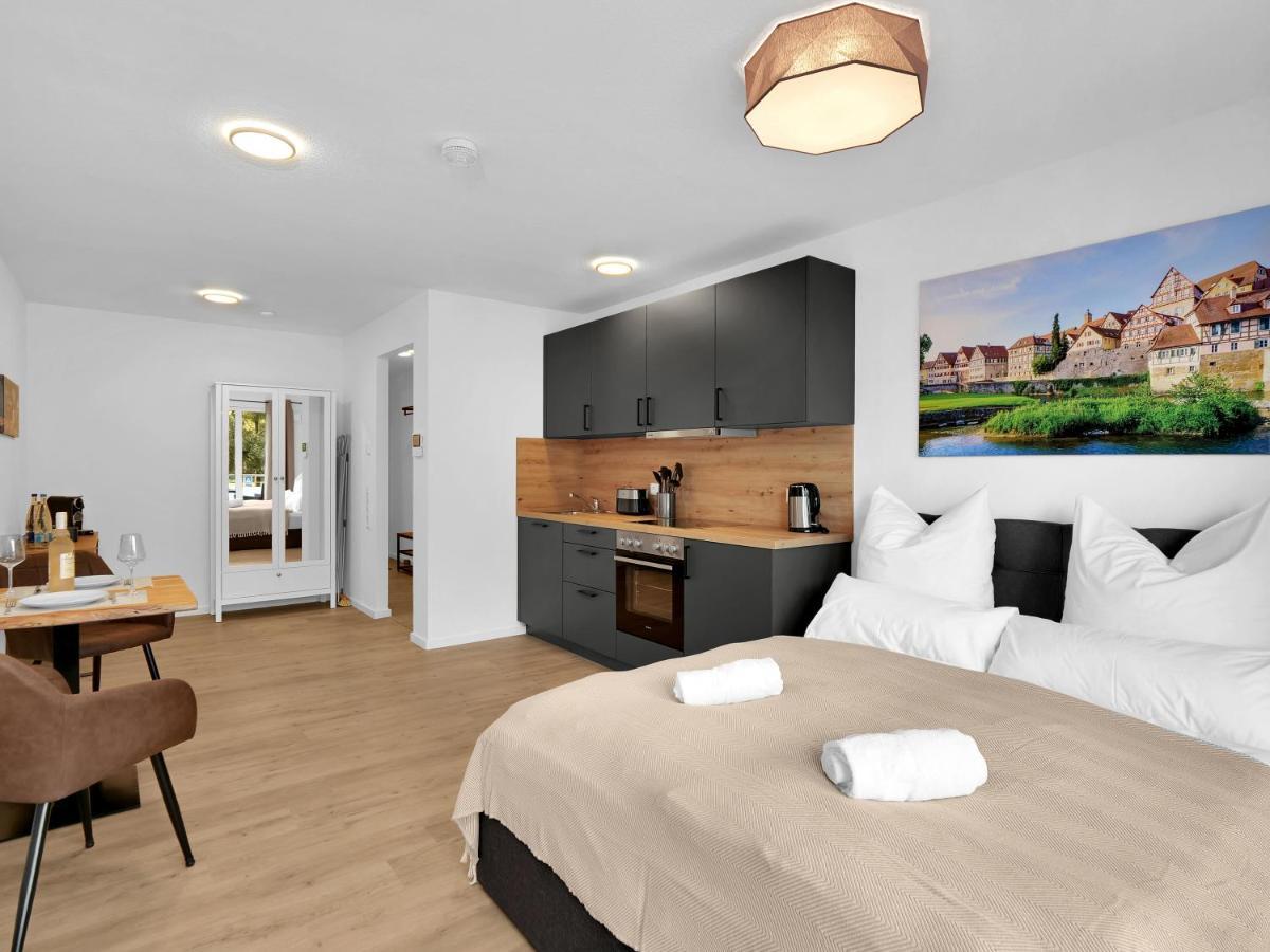 Inhome Studio Apartment - Kueche - Parken - Tv シュヴェービッシュ・ハル エクステリア 写真